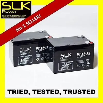 £40.84 • Buy Pair SLK  POWER 12V 12Ah Sealed Lead Acid AGM Mobility Scooter Battery ES12 12
