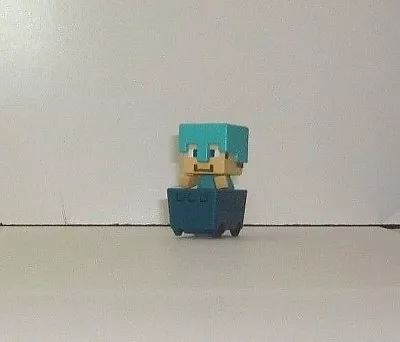 Mincraft Diamond Steve In Mincart Mini Figure • $7.99