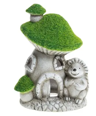 Grassy Toadstool And Hedgehog House Garden Decor • £10.49