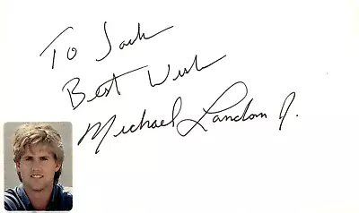 Michael Landon Jr. Signed Auto 3x5 Index Card When Calls The Heart • $149