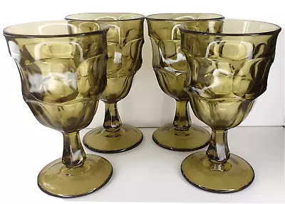 Westmoreland Goblet Ashburton Green Set Of 4 1960s Mid Century Modern Glassware • $18.82