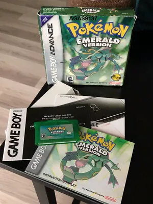 🔥Pokemon Emerald Version (GBA 2005) Complete In Box - Authentic **FREE SHIP*🔥 • $10000