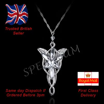 Lord Of The Rings Hobbit Arwen Evenstar Pendant Necklace Jewellery 3 Colours • £3.49