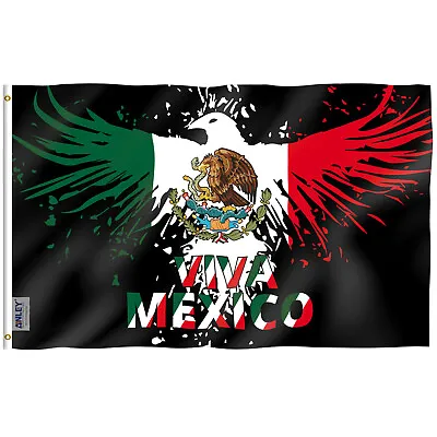 Anley Fly Breeze 3x5 Ft Viva Mexico Flag - Mexico Eagle Mexican MX National Flag • $7.95