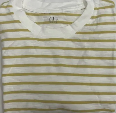 New Gap Men's Short Sleeve T-Shirt Yellow Stripe Size M $18.50 • $18.50