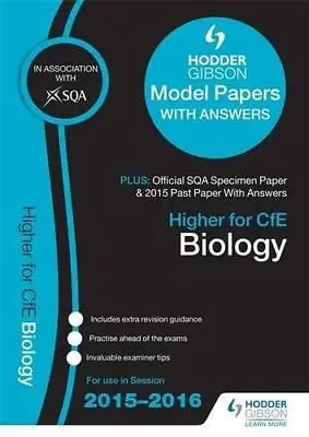 £3.53 • Buy Higher Biology 2015/16 SQA Specimen, Past And Hodder Gibson Model Papers (Sqa Pa