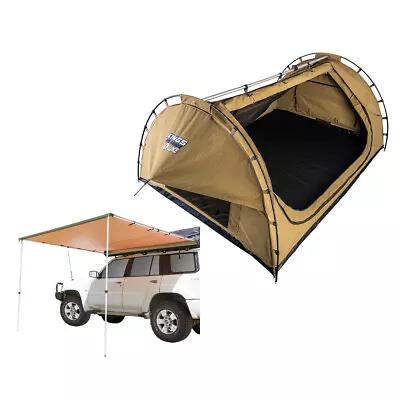 Adventure Kings Big Daddy Deluxe Double Swag + 4WD Car SUV Side Awning 2.5x2.5m • $328