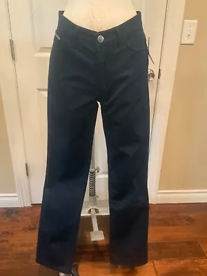 7 For All Mankind Dark Blue With Black Velvet Pattern Pants Size 30 • $28.50