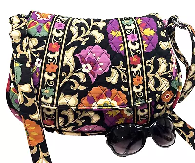 VERA BRADLEY Shoulder Saddlebag Bag Purse Suzani Pattern Retired • $35