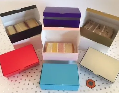 Single Slice. Luxury Party Cake Boxes ~ Lots Of Colours ~ Party / Wedding • £6.99