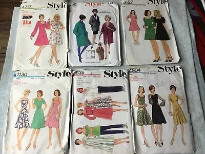 Style Sewing Patterns Vintage Ladies Various Dresses Etc • £7