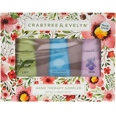 £24.49 • Buy CRABTREE & EVELYN Hand Therapy Gift Set 25g X 3 La Source, Lily And Iris