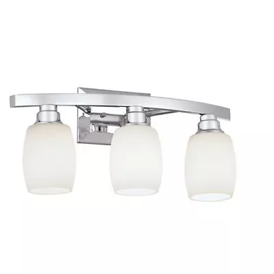 Allen + Roth 21  3-Light Chrome Modern Contemporary Vanity Bathroom Light • $39.99