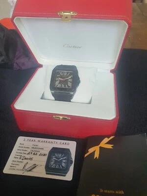 £3950 • Buy Cartier Santos 100 Men's Black Carbon