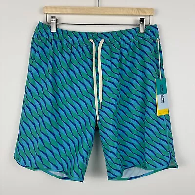 Fair Harbor The Anchor Swim Trunks Lined Shorts Green Seabay Mens Large L • $24.89