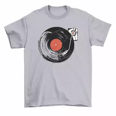 Vintage Vinyl Record Player DJ Music Lover T-Shirt Men Women • $17.99