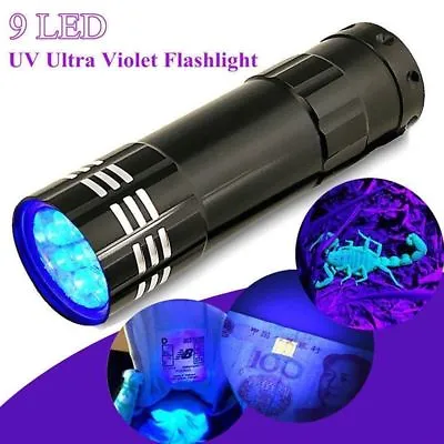 £2.99 • Buy LED UV Black Light Torch,Ultra Violet, Gas Leak,Forensic Blood,Urine Detector Uk