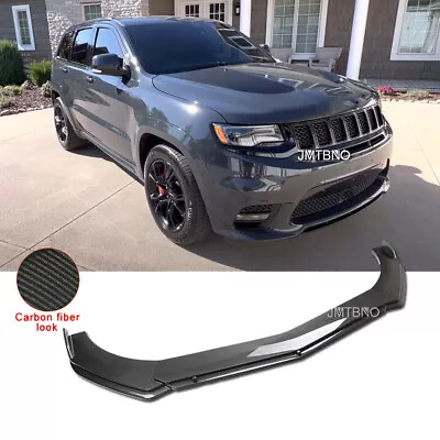 For Jeep Grand Cherokee SRT8/SRT Carbon Fiber Front Bumper Lip Spoiler Splitter • $79.99