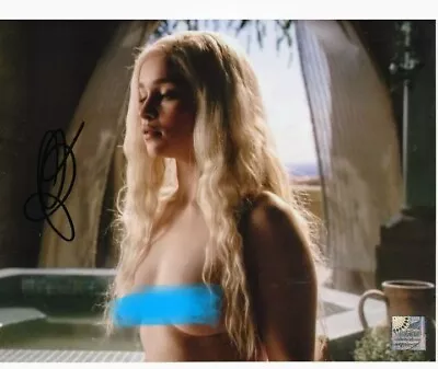 Emilia Clarke Autographed 8x10 Game Of Thrones Daenerys Targaryen Photograph • $180