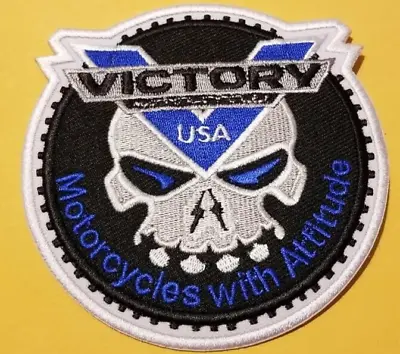 Victory Motorcycles With Attitude Worldwide Ship Embroidered Patch * • $7.99