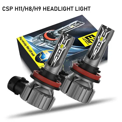 $19.99 • Buy H11 CSP LED Headlight Kit High Low Beam Bulb Super Bright 6500K White 660000LM
