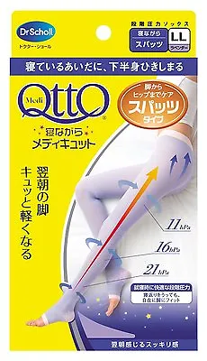 Dr. Scholl Medi QttO Spats M L LL Overnight Wearing Slimming Socks Made In JAPAN • $35.83