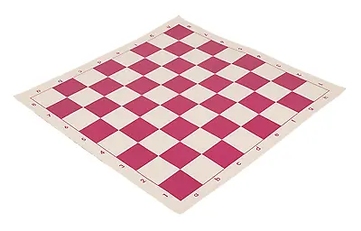 20” Vinyl Chess Board – Meets Tournament Standards - Pink - 2.25 Inch Squares • $13.95