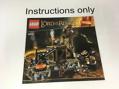 ONLY Instructions Lego 9476 The Orc Forge Lord Of The Rings Hobbit; No Bricks • $14.99