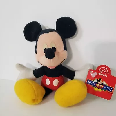 Disney Mickey Mouse 7  Beanbag Plush Stuffed Animal Toy By Applause 9/98 • $11.13