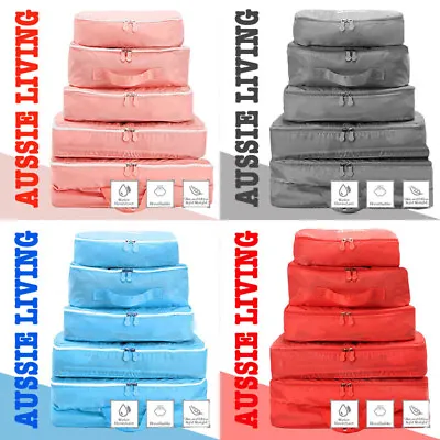 $3.35 • Buy  5pcs Packing Cube Pouch Suitcase Clothes Storage Bags Travel Luggage Organizer