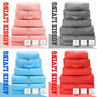 $7.85 • Buy  5pcs Packing Cube Pouch Suitcase Clothes Storage Bags Travel Luggage Organizer