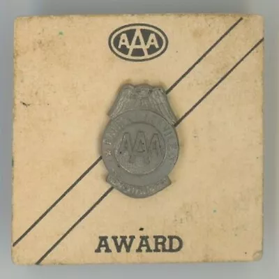 VINTAGE 1950/60's AAA School Safety Patrol Award - Mini Badge Lapel Pin - Silver • $5