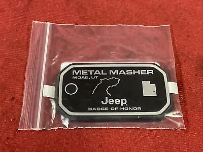 Jeep Official Badge Of Honor Metal Masher Trail In Moab Utah • $45