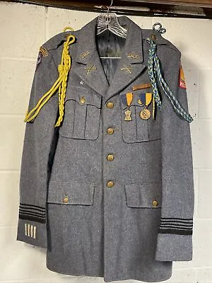 1970’s Staunton Military Academy Uniform Wool Jacket Patches Pins Color Guard VA • $34.99