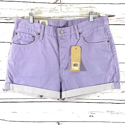$60.97 • Buy Levi’s 501 Women’s Shorts Mid Rise Non Stretch Purple Size 28 NWT