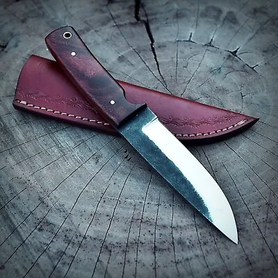 M48 Handmade Forged D2 Tool Steel Fixed Blade Hunter Skinner Knife Bushcraft EDC • $26.99