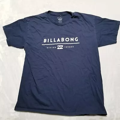 Billabong RGSTD TRDMRK Classic T-Shirt Mens Large L Surf Waves Graphic Logo Blue • $7.98