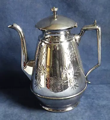 SUPERB Large ~ SILVER Plated ~ Engraved TEAPOT ~ C1900 By Meridan • $12.39