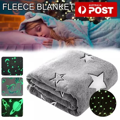 Glow In The Dark Throw Blanket Soft Cozy Flannel Fleece Blanket For Boys Girls • $13.31