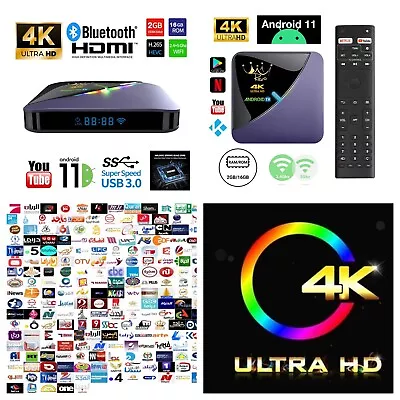 4K Android TV Box Arabic English Turkish Africa WI-FI 5G Sports Movies & Series • $149.98