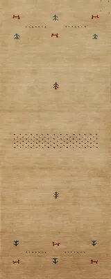 Tribal Little Animal Design Gabbeh Runner Rug 2' 9  X 8' 3  Wool Handmade Carpet • $190.20