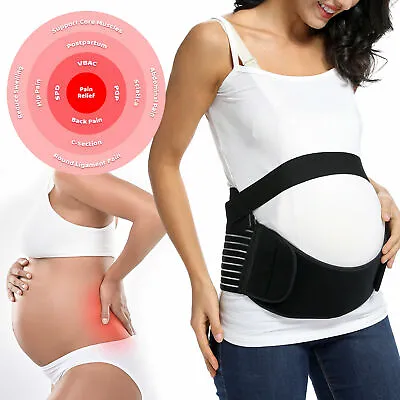 Pregnancy Maternity Belly Lumbar Back Support Belt Waist Band Bump Postpartum • £7.99