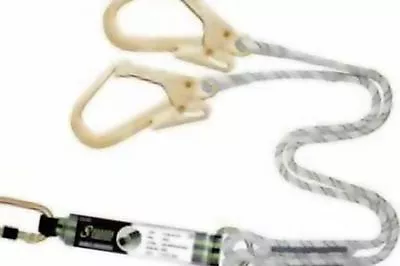 Y Shock Absorbing Lanyard 2m With Scaffold Hooks Height Safety • £65.95