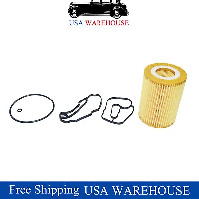 NEW 1Oil Filter + 2 Oil Filter Housing Gasket For Mercedes W164 W251 GL350 ML350 • $18.03