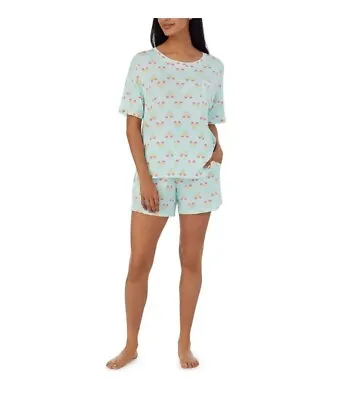 Disney Mickey Mouse Women's Short Pajama Set With Pockets Size 3X Aqua  • $16.99