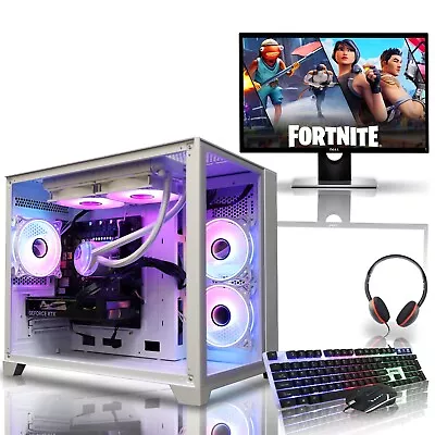 Gaming PC Bundle Liquid Cooler I3 I5 I7 8GB RTX 4060 32GB DDR4 1TB SSD Windows10 • £554.99