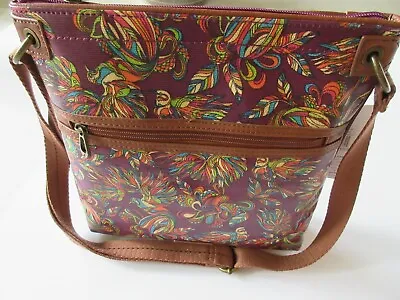 Sakroots Women's Crossbody Bag Artist Circle Treehouse Mulberry Floral NWT • $52.17