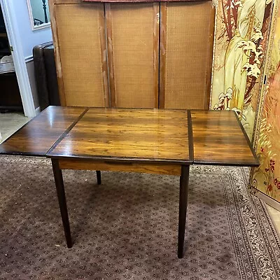 Very Nice Rosewood Mid Century Modern Dining Table Draw Leaf Square Denmark Mark • $795