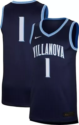 Nike Men's Villanova Wildcats #1 Navy Dri-FIT Replica Basketball Jersey Medium • $53.99