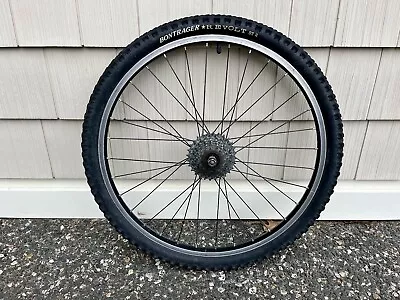 24  Rear Bicycle Wheel Black 7-speed Freewheel 1.95  Tire Mountain Bike • $39.83